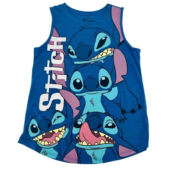 Disney Stitch Blue Tank Top, Size Small - Picture 1 of 9